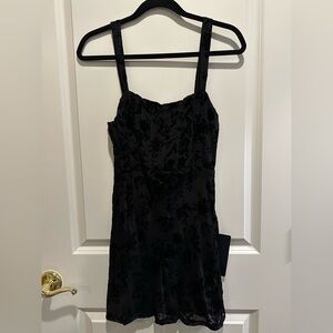 Lulu's Black Floral Mini Dress